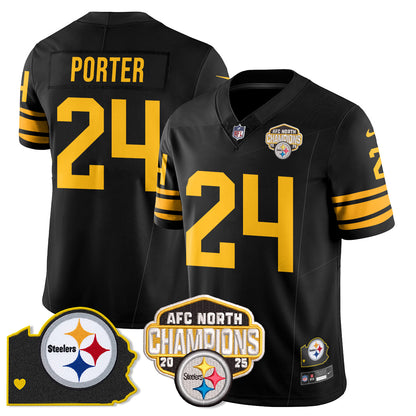 PIT AFC North Division Champions Vapor Limited Jersey N1 - Stitched
