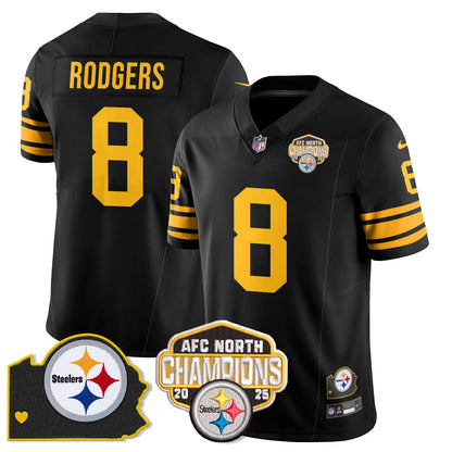 PIT AFC North Division Champions Vapor Limited Jersey N1 - Stitched