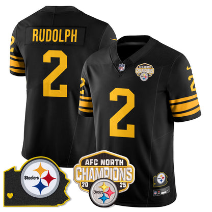 PIT AFC North Division Champions Vapor Limited Jersey N1 - Stitched