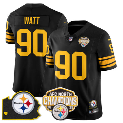 PIT AFC North Division Champions Vapor Limited Jersey N1 - Stitched