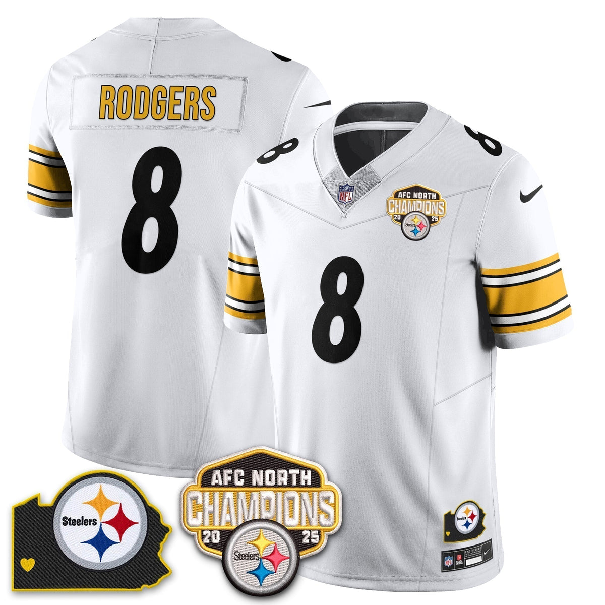 PIT AFC North Division Champions Vapor Limited Jersey N1 - Stitched