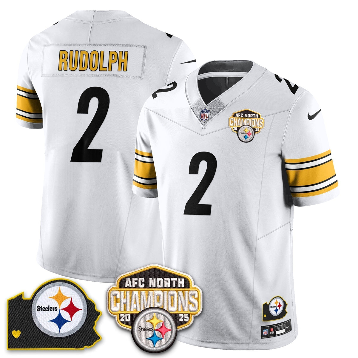 PIT AFC North Division Champions Vapor Limited Jersey N1 - Stitched