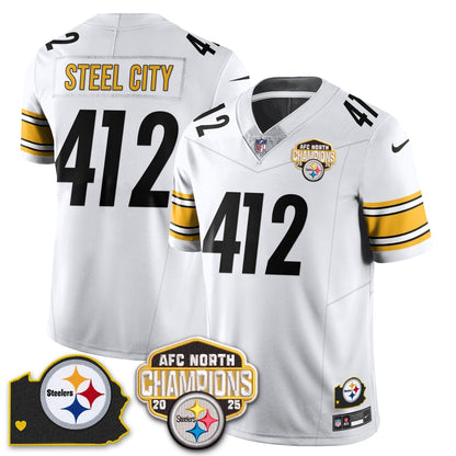 PIT AFC North Division Champions Vapor Limited Jersey N1 - Stitched