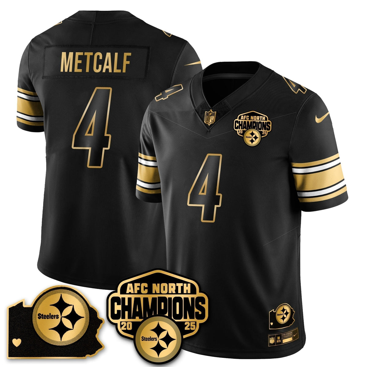 PIT AFC North Division Champions Vapor Limited Jersey N1 - Stitched
