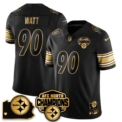 PIT AFC North Division Champions Vapor Limited Jersey N1 - Stitched