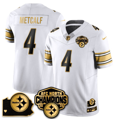 PIT AFC North Division Champions Vapor Limited Gold Jersey - Stitched