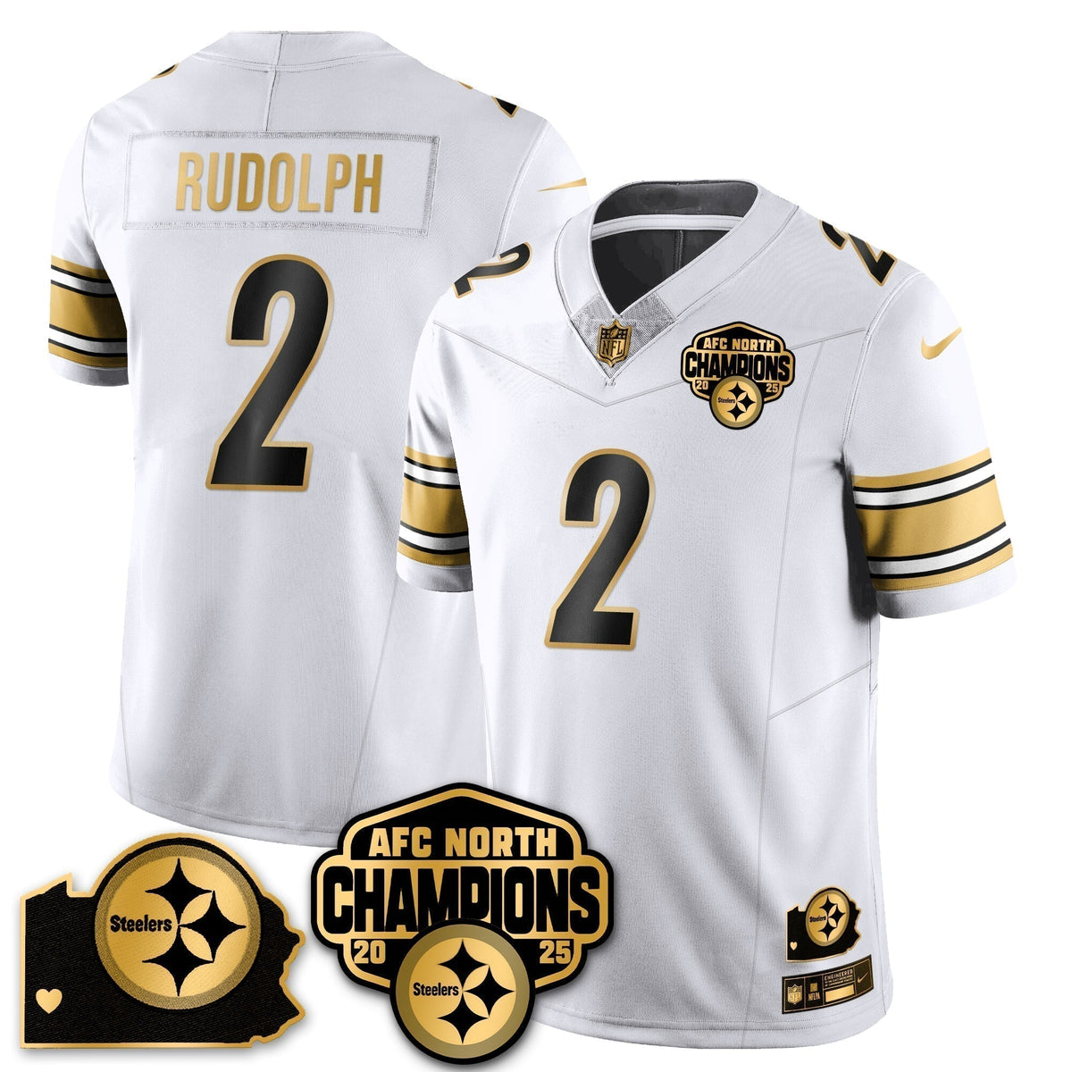PIT AFC North Division Champions Vapor Limited Jersey N1 - Stitched