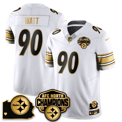 PIT AFC North Division Champions Vapor Limited Gold Jersey - Stitched