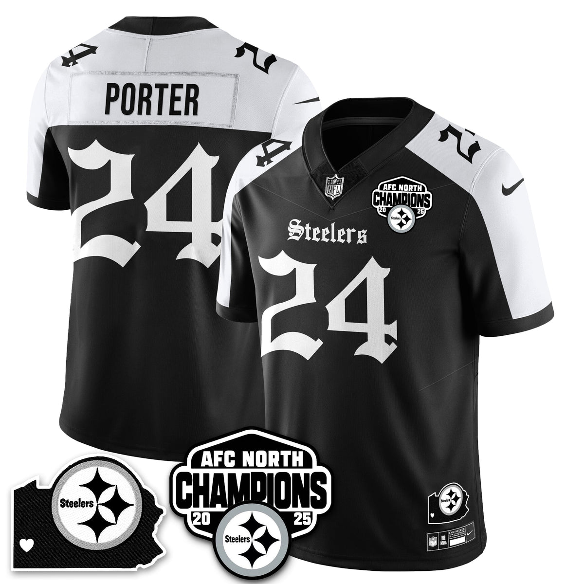 PIT Gothic AFC North Division Champions Vapor Limited Jersey - Stitched