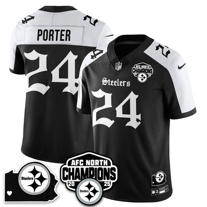 PIT Gothic AFC North Division Champions Vapor Limited Jersey - Stitched