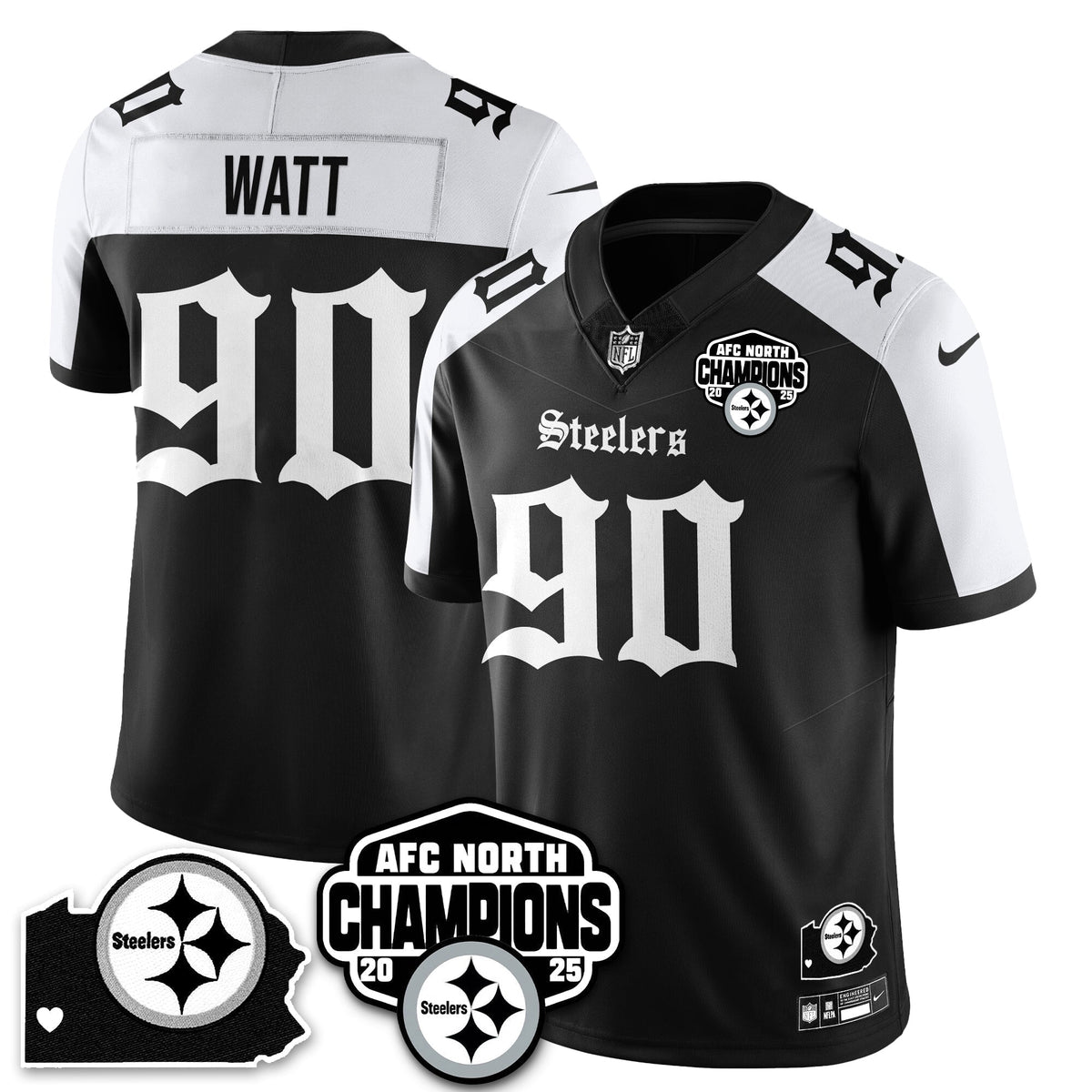 PIT Gothic AFC North Division Champions Vapor Limited Jersey - Stitched