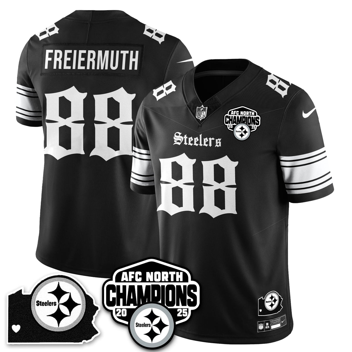 PIT Gothic AFC North Division Champions Vapor Limited Jersey - Stitched