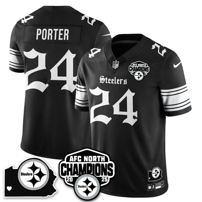 PIT Gothic AFC North Division Champions Vapor Limited Jersey - Stitched