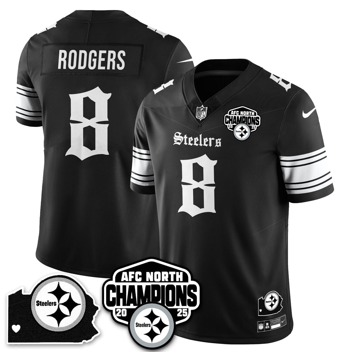 PIT Gothic AFC North Division Champions Vapor Limited Jersey - Stitched