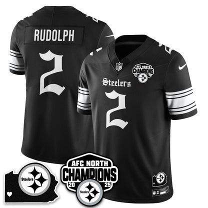PIT Gothic AFC North Division Champions Vapor Limited Jersey - Stitched