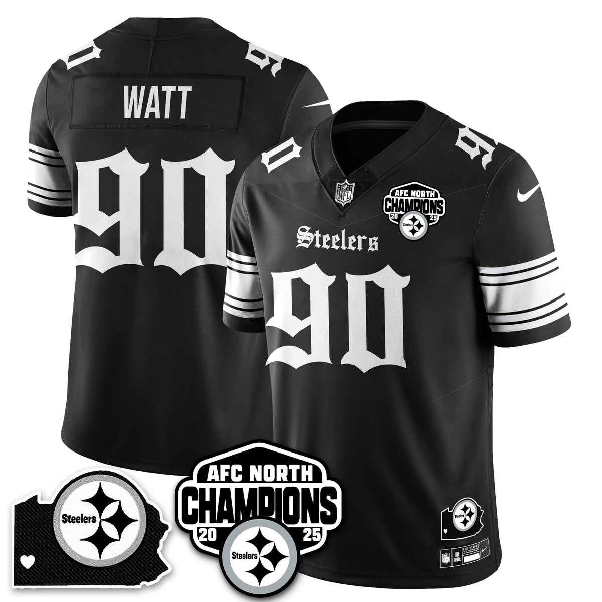 PIT Gothic AFC North Division Champions Vapor Limited Jersey - Stitched