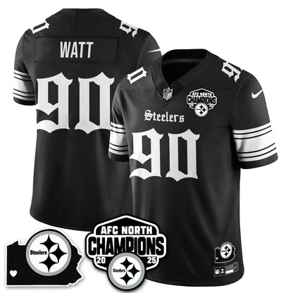 PIT Gothic AFC North Division Champions Vapor Limited Jersey - Stitched
