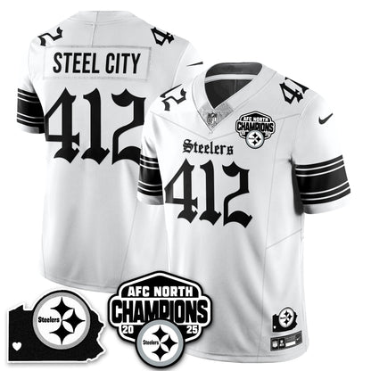 PIT Gothic AFC North Division Champions Vapor Limited Jersey - Stitched