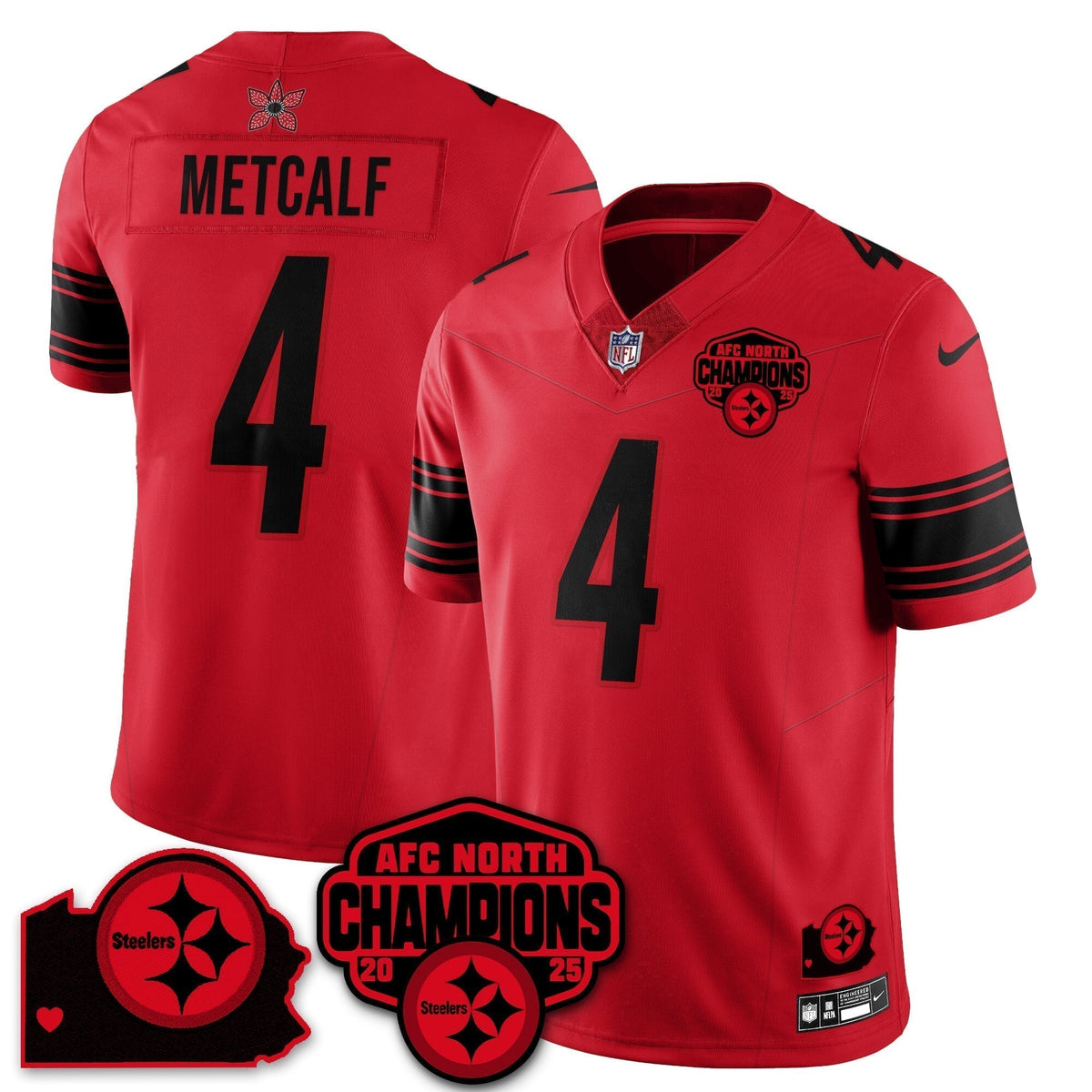 PIT Stranger Things AFC North Division Champions Vapor Limited Jersey - Stitched