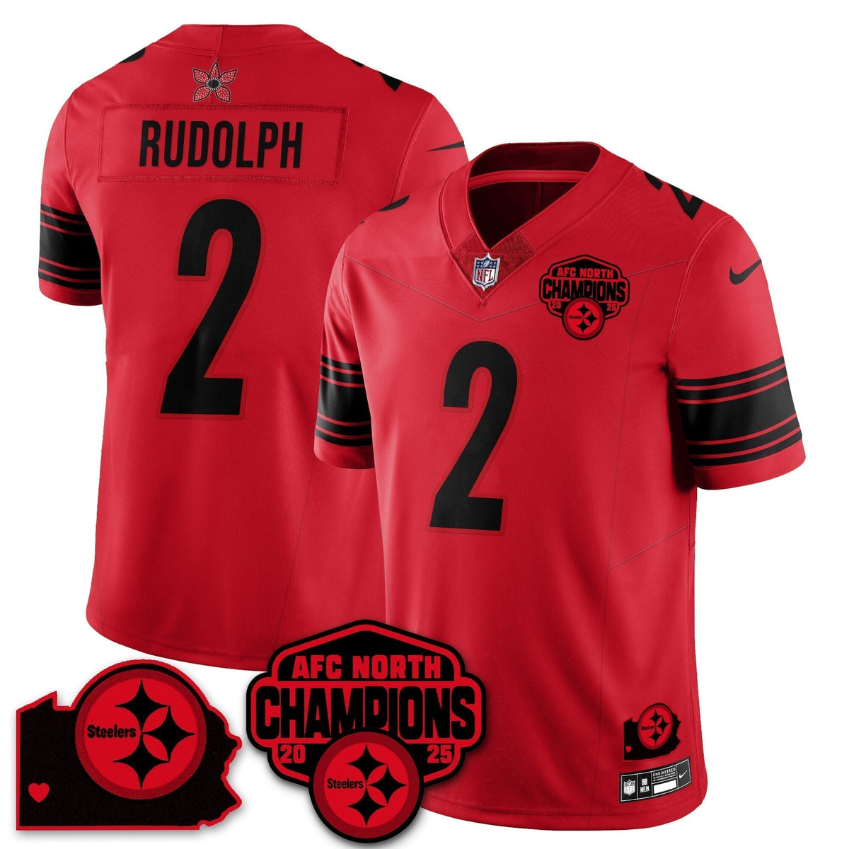 PIT Stranger Things AFC North Division Champions Vapor Limited Jersey - Stitched