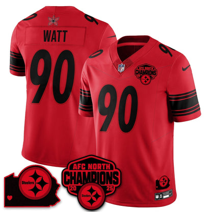 PIT Stranger Things AFC North Division Champions Vapor Limited Jersey - Stitched
