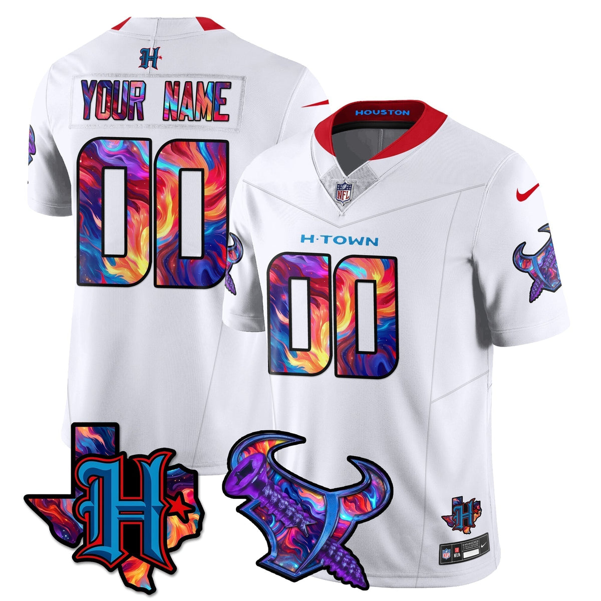 HOU Special Vapor Limited Custom Jersey - Stitched