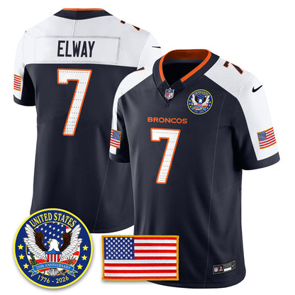 DEN "United States 250th Anniversary Patch" Vapor Limited Jersey - Stitched