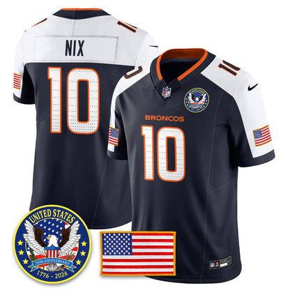DEN "United States 250th Anniversary Patch" Vapor Limited Jersey - Stitched