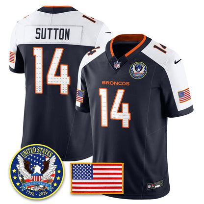 DEN "United States 250th Anniversary Patch" Vapor Limited Jersey - Stitched