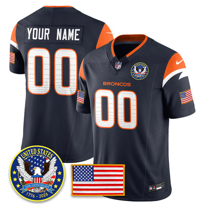 DEN "United States 250th Anniversary Patch" Vapor Limited Jersey - Stitched