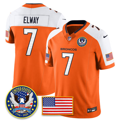 DEN "United States 250th Anniversary Patch" Vapor Limited Jersey - Stitched