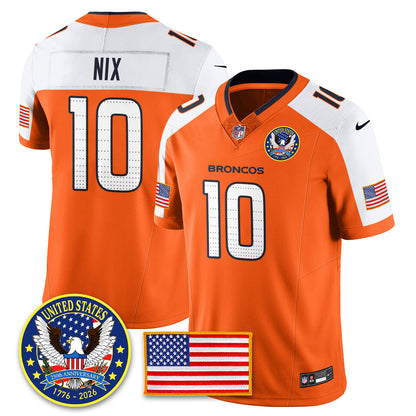 DEN "United States 250th Anniversary Patch" Vapor Limited Jersey - Stitched
