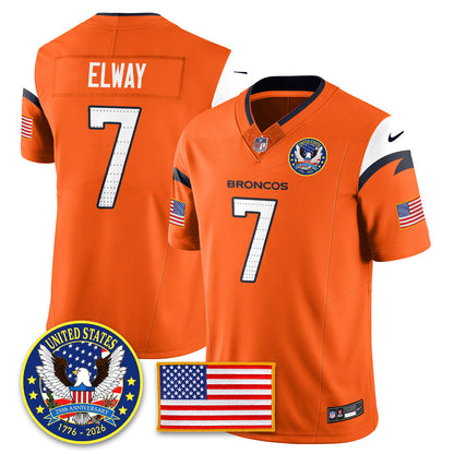 DEN "United States 250th Anniversary Patch" Vapor Limited Jersey - Stitched