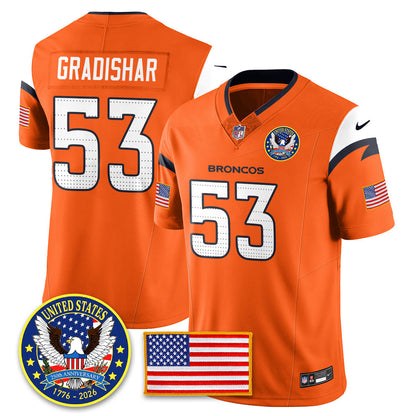 DEN "United States 250th Anniversary Patch" Vapor Limited Jersey - Stitched