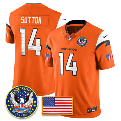 DEN "United States 250th Anniversary Patch" Vapor Limited Jersey - Stitched