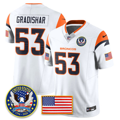 DEN "United States 250th Anniversary Patch" Vapor Limited Jersey - Stitched