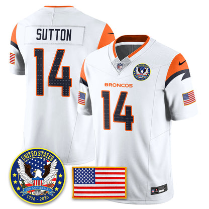 DEN "United States 250th Anniversary Patch" Vapor Limited Jersey - Stitched