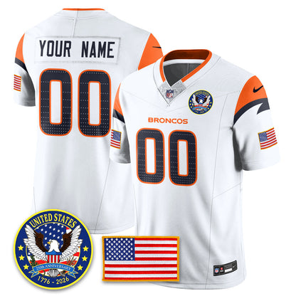 DEN "United States 250th Anniversary Patch" Vapor Limited Jersey - Stitched