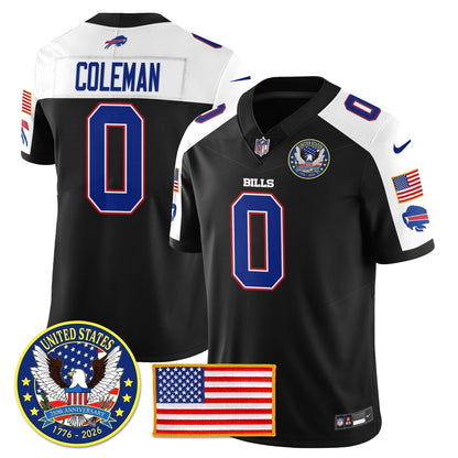 BUF "United States 250th Anniversary Patch" Vapor Limited Jersey - Stitched