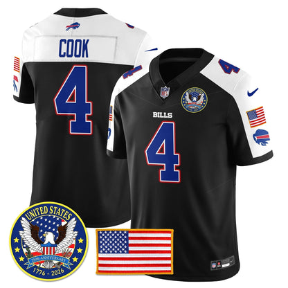 BUF "United States 250th Anniversary Patch" Vapor Limited Jersey - Stitched
