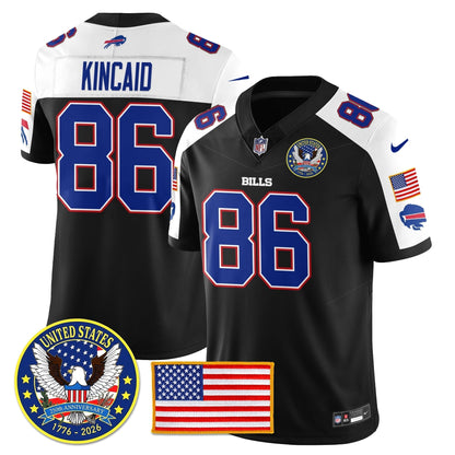 BUF "United States 250th Anniversary Patch" Vapor Limited Jersey - Stitched