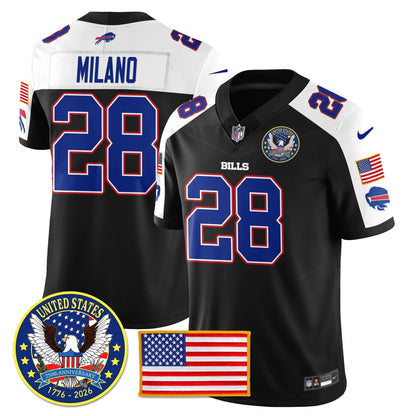 BUF "United States 250th Anniversary Patch" Vapor Limited Jersey - Stitched