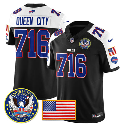 BUF "United States 250th Anniversary Patch" Vapor Limited Jersey - Stitched
