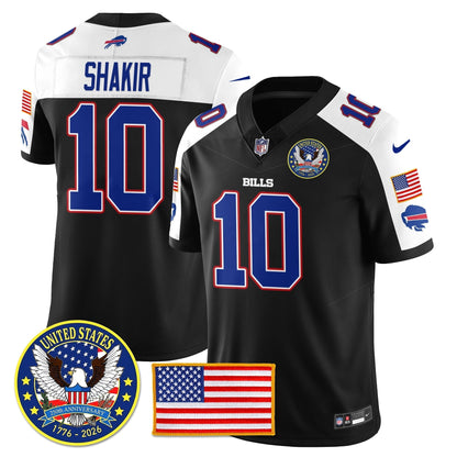 BUF "United States 250th Anniversary Patch" Vapor Limited Jersey - Stitched