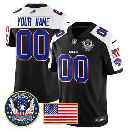 Custom BUF "United States 250th Anniversary Patch" Vapor Limited Jersey - Stitched