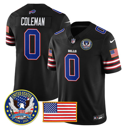 BUF "United States 250th Anniversary Patch" Vapor Limited Jersey - Stitched