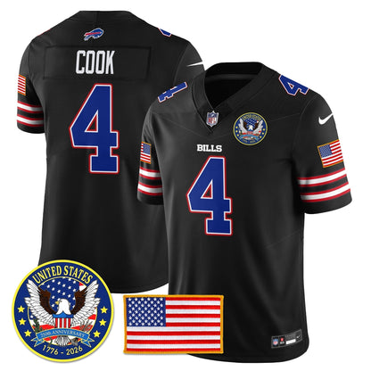 BUF "United States 250th Anniversary Patch" Vapor Limited Jersey - Stitched