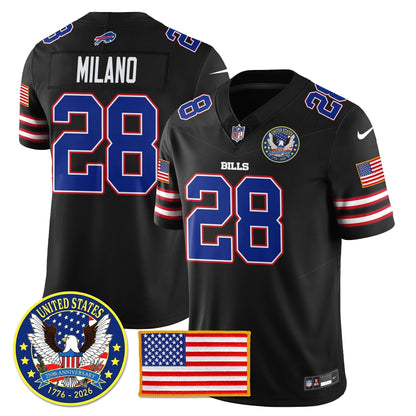 BUF "United States 250th Anniversary Patch" Vapor Limited Jersey - Stitched