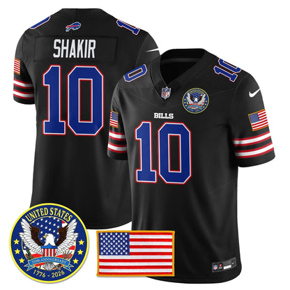 BUF "United States 250th Anniversary Patch" Vapor Limited Jersey - Stitched