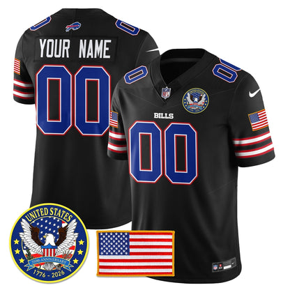 BUF "United States 250th Anniversary Patch" Vapor Limited Jersey - Stitched
